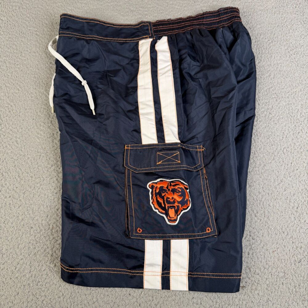 CHICAGO BEAR Swim Trunks Men L NFL Football Board Shorts Mesh Cargo Bathing Suit